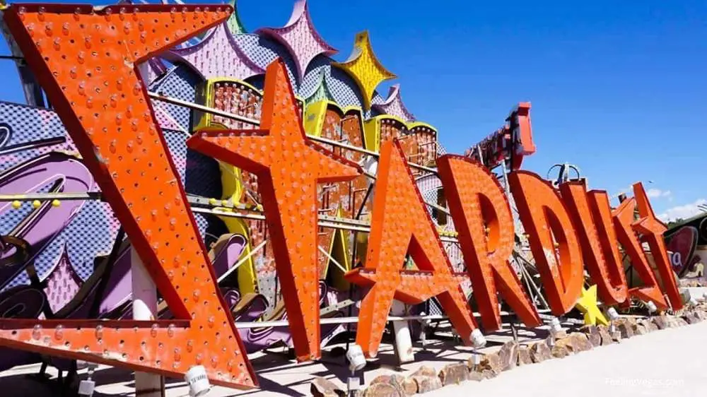 Old Stardust hotel sign at the Neon Museum