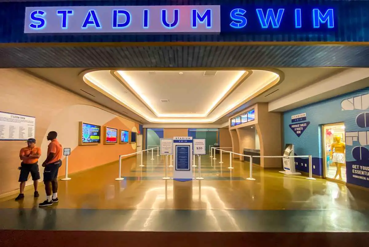 The entrance to Stadium Swim is on the second floor of Circa's casino