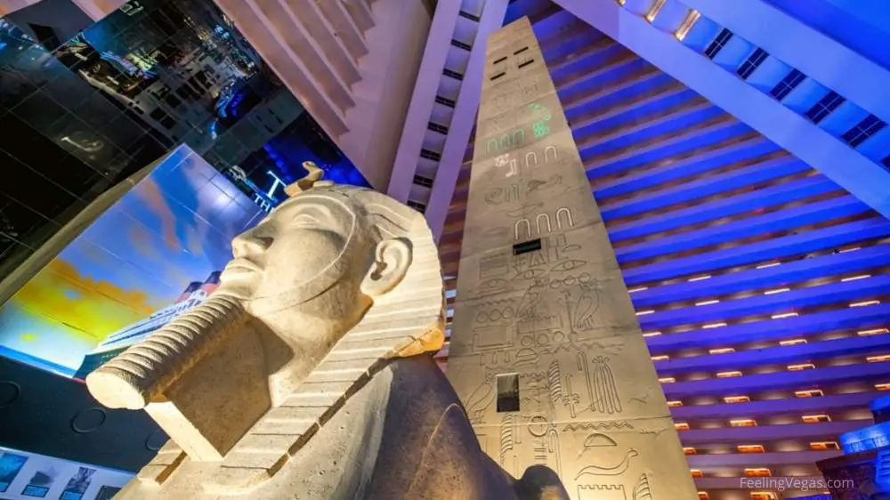 don't miss seeing the inside of the Luxor pyramid in Vegas