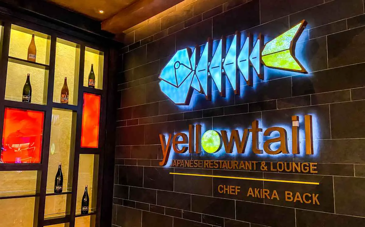 japanese restaurant yellowtail at bellagio on the vegas strip