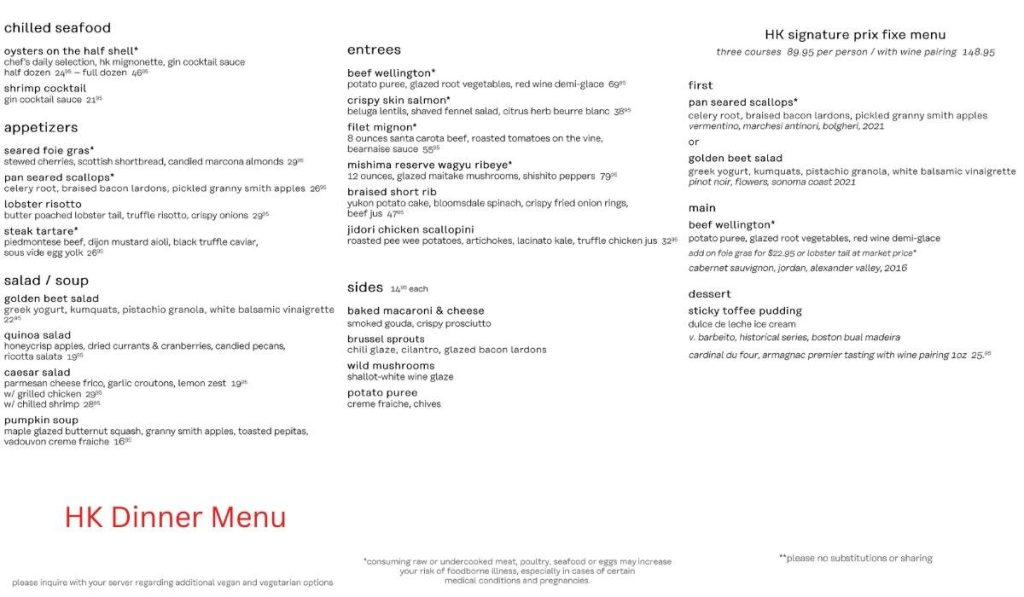 Cost to Eat at Hell's Kitchen Las Vegas (Food Menu & Prices) FeelingVegas