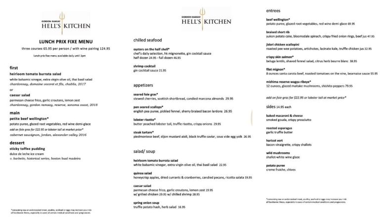 Here’s What it Costs to Eat at Hell’s Kitchen Las Vegas – Feeling Vegas