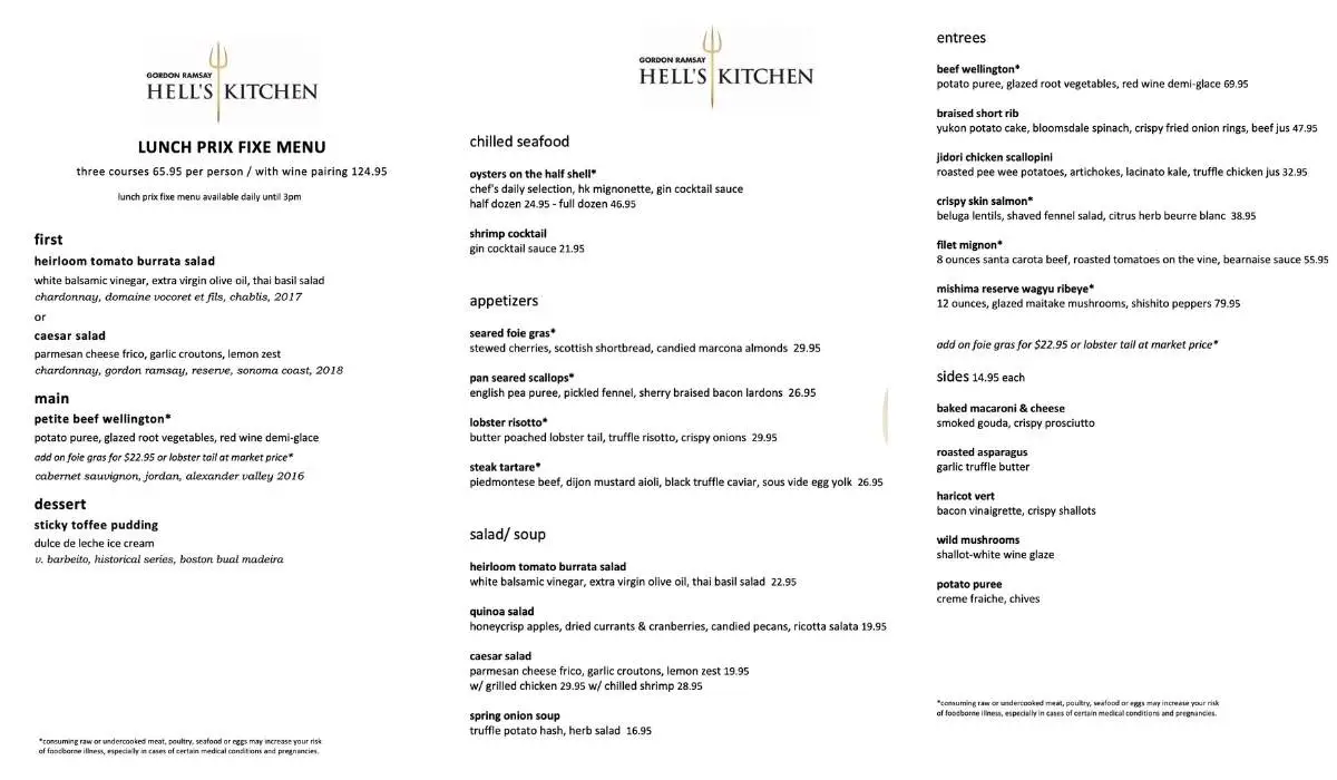 Here’s What it Costs to Eat at Hell’s Kitchen Las Vegas Feeling Vegas