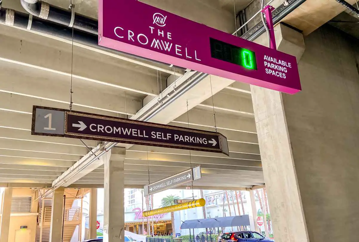 The Cromwell has a small parking garage