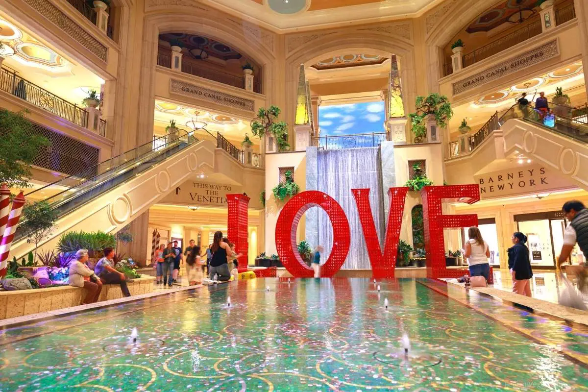 The Venetian hotel in Las Vegas has a ton of selfie spots (like the LOVE sculpture) for the shutterbugs in your family