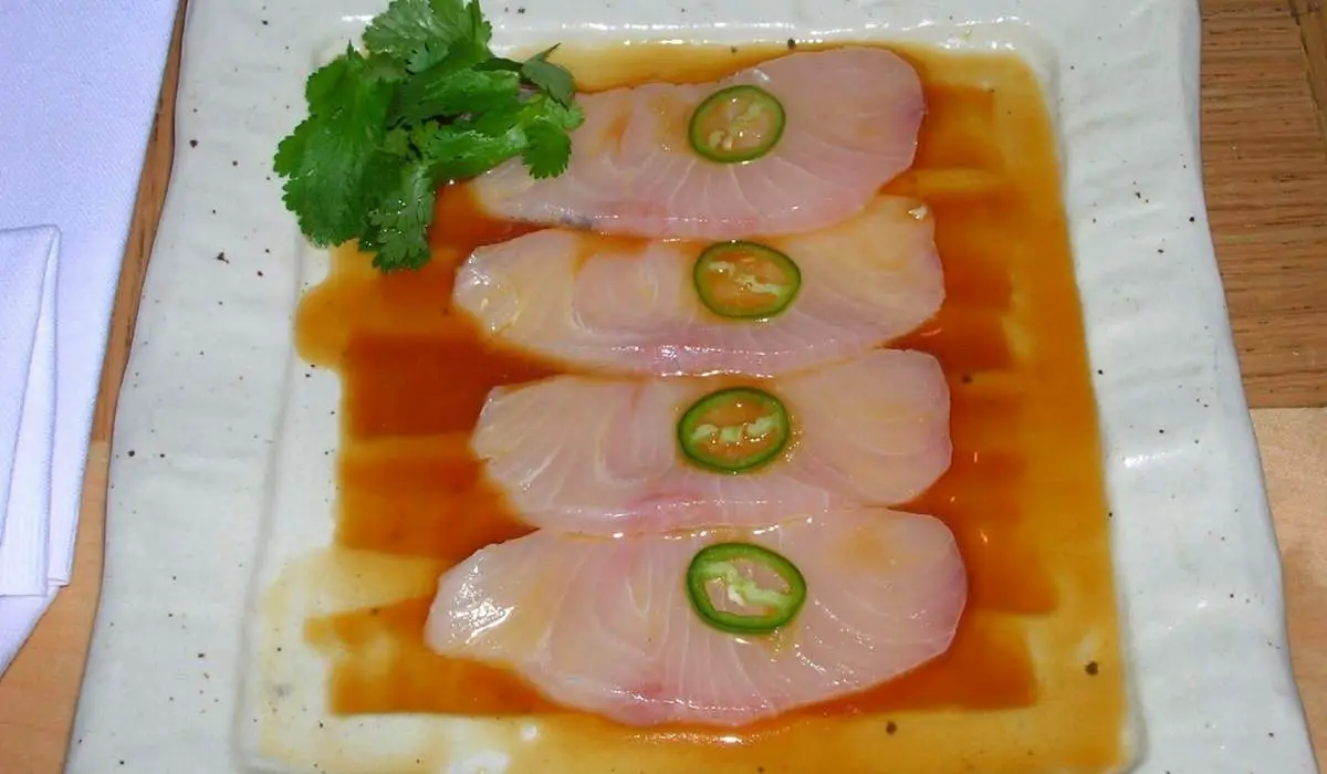 Yellowtail Sashimi and Jalapeno Gelee