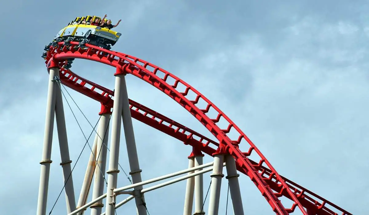 What to Do in Las Vegas Besides Gambling (No Gamble Vegas Fun!) 4 The Big Apple roller coaster on top of New York-New York Hotel & Casino in Las Vegas