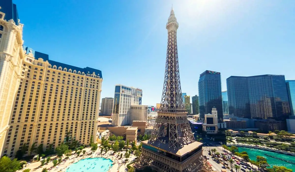 Replica of the Eiffel Tower at Paris Las Vegas on the Strip