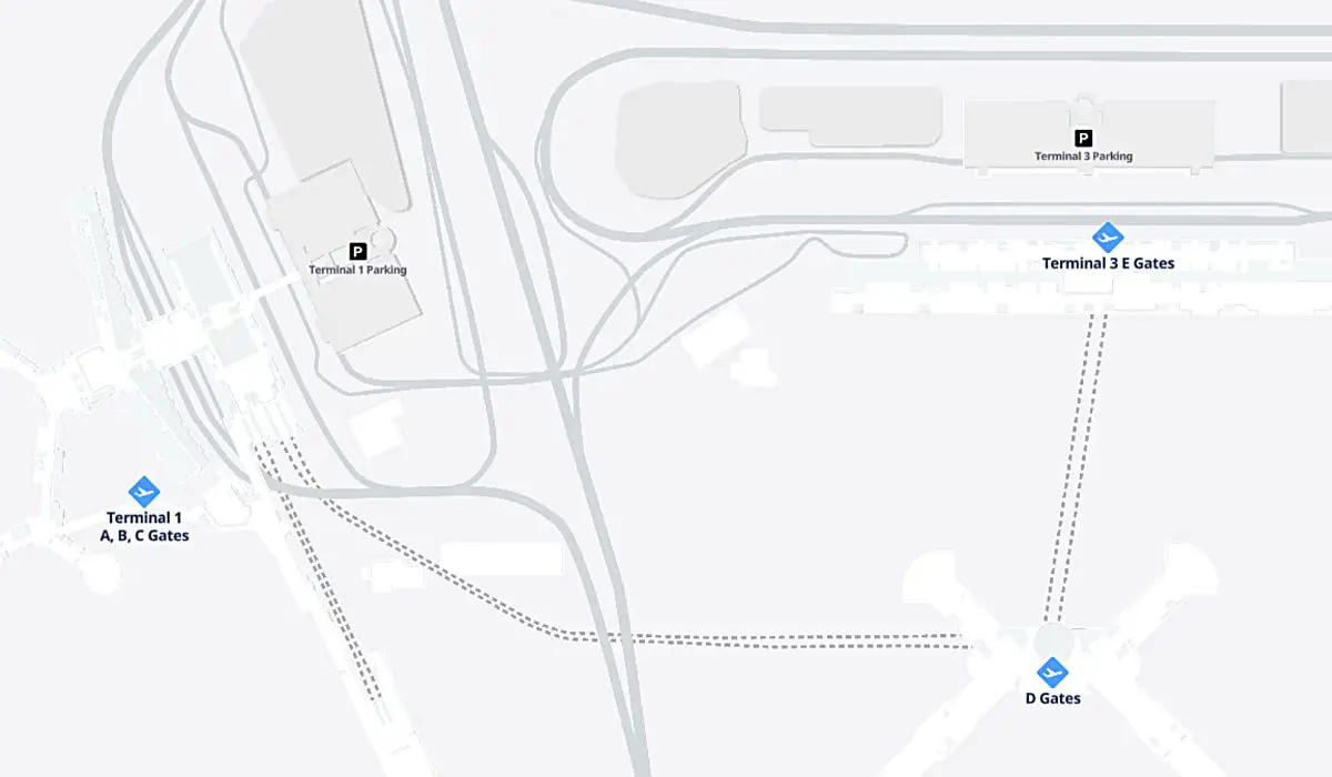 Las Vegas airport (LAS) terminal map