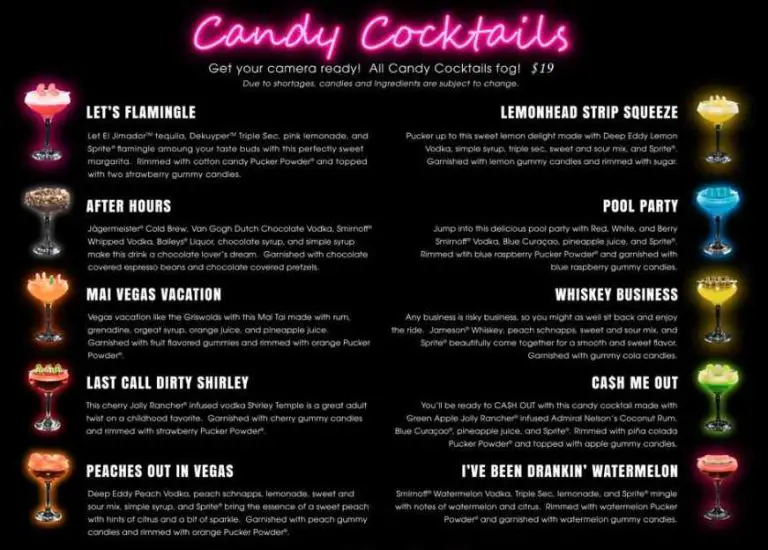 I Love Sugar Las Vegas (Candy Martini Bar) Menu, Prices & Hours