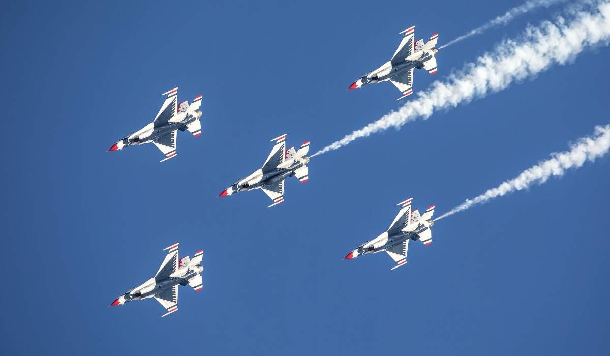 thunderbirds at nellis air force base in north las vegas