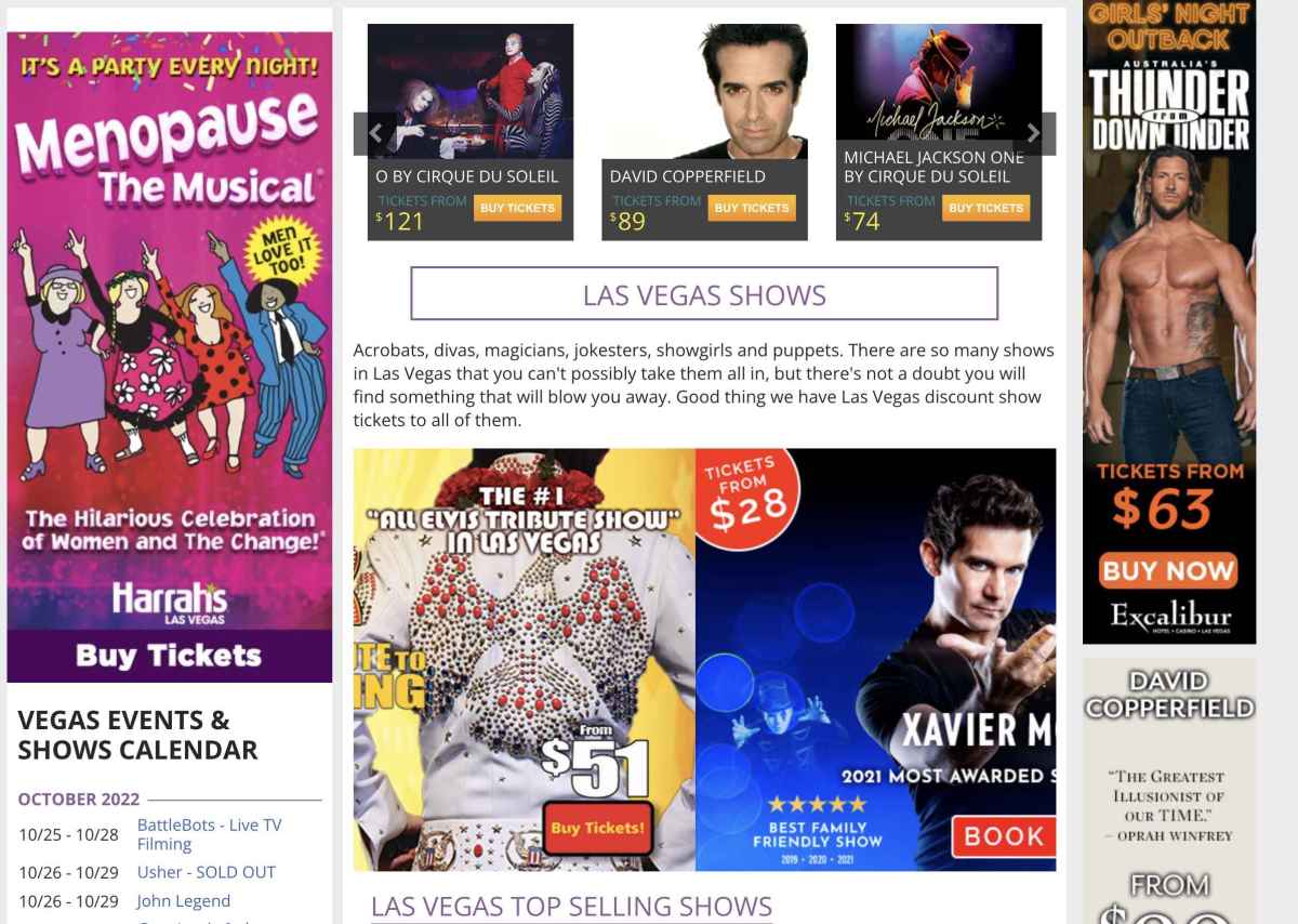 Where to Buy Discount Advance Vegas Show Tickets