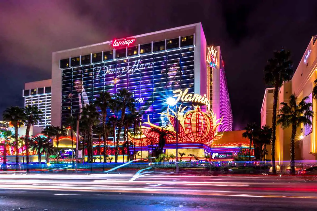 Visiting Iconic Casinos such as Flamingo Las Vegas.