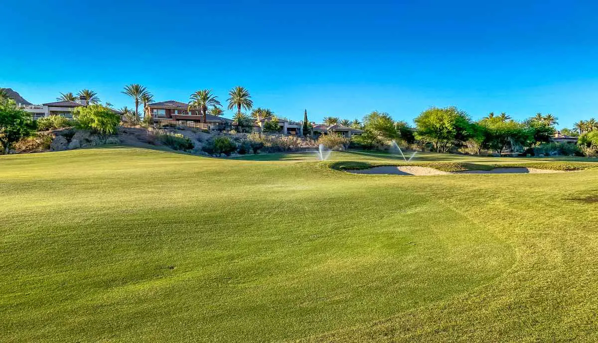 play golf at reflection bay golf club along the shores of lake las vegas