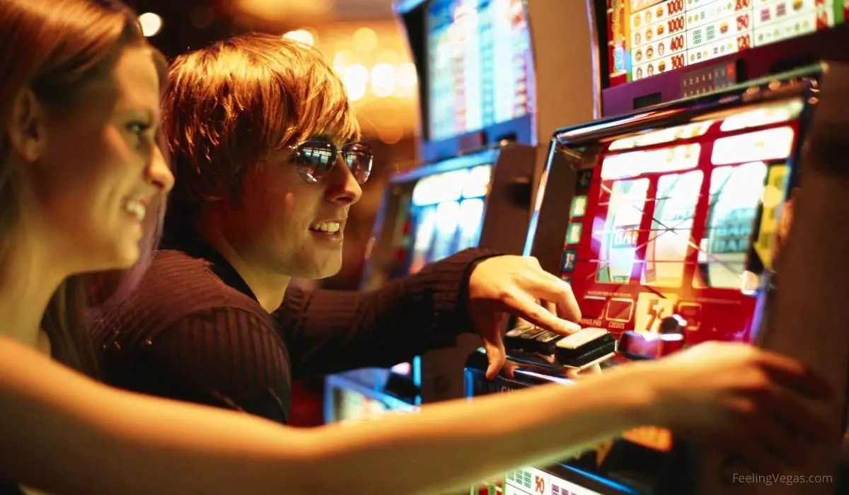 Playing the slots on your first night in Sin City