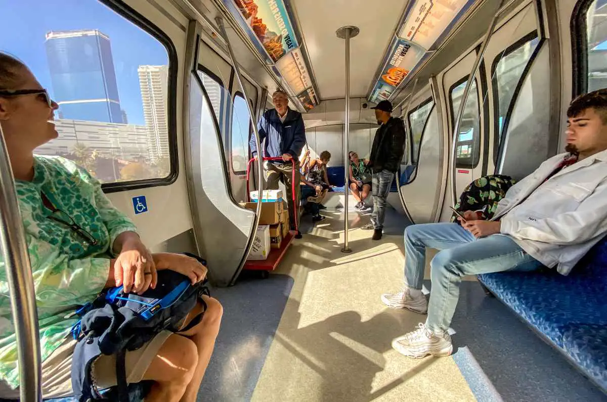 Here’s How Much It Costs To Ride the Tram in Vegas (Monorail) 4 riding the las vegas monrail tram
