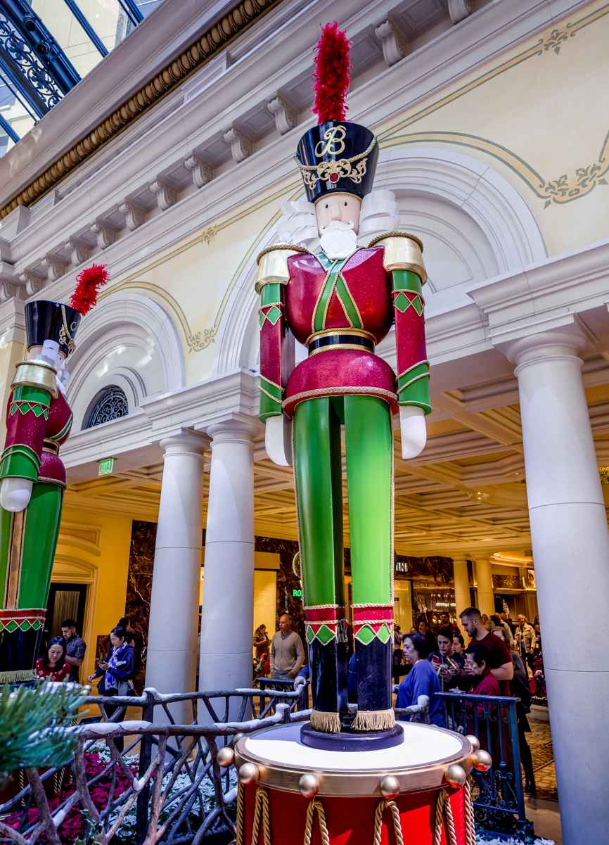 14 foot nutcracker at the Bellagio Conservatory, Christmas 2022