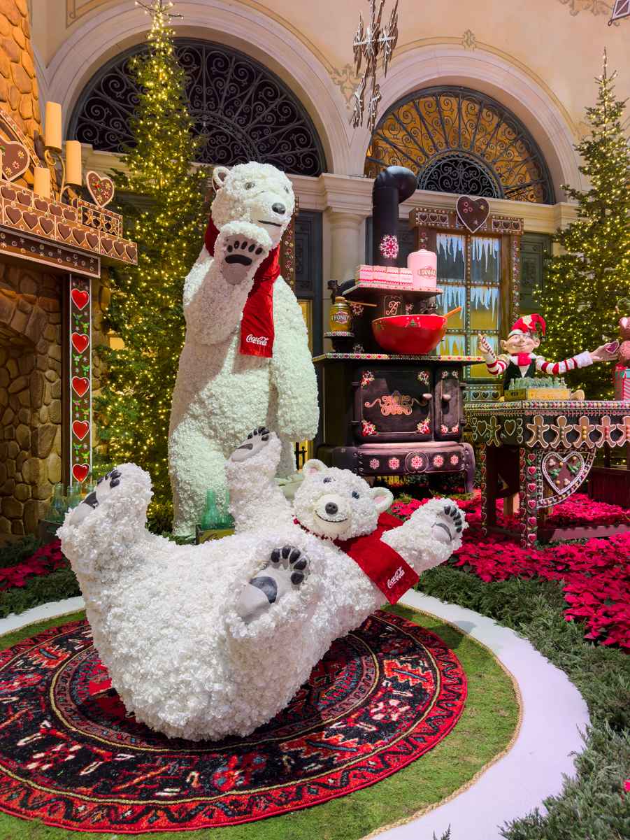 The polar bears make an appearance each year at the winter display at the Bellagio Conservatory, 2022