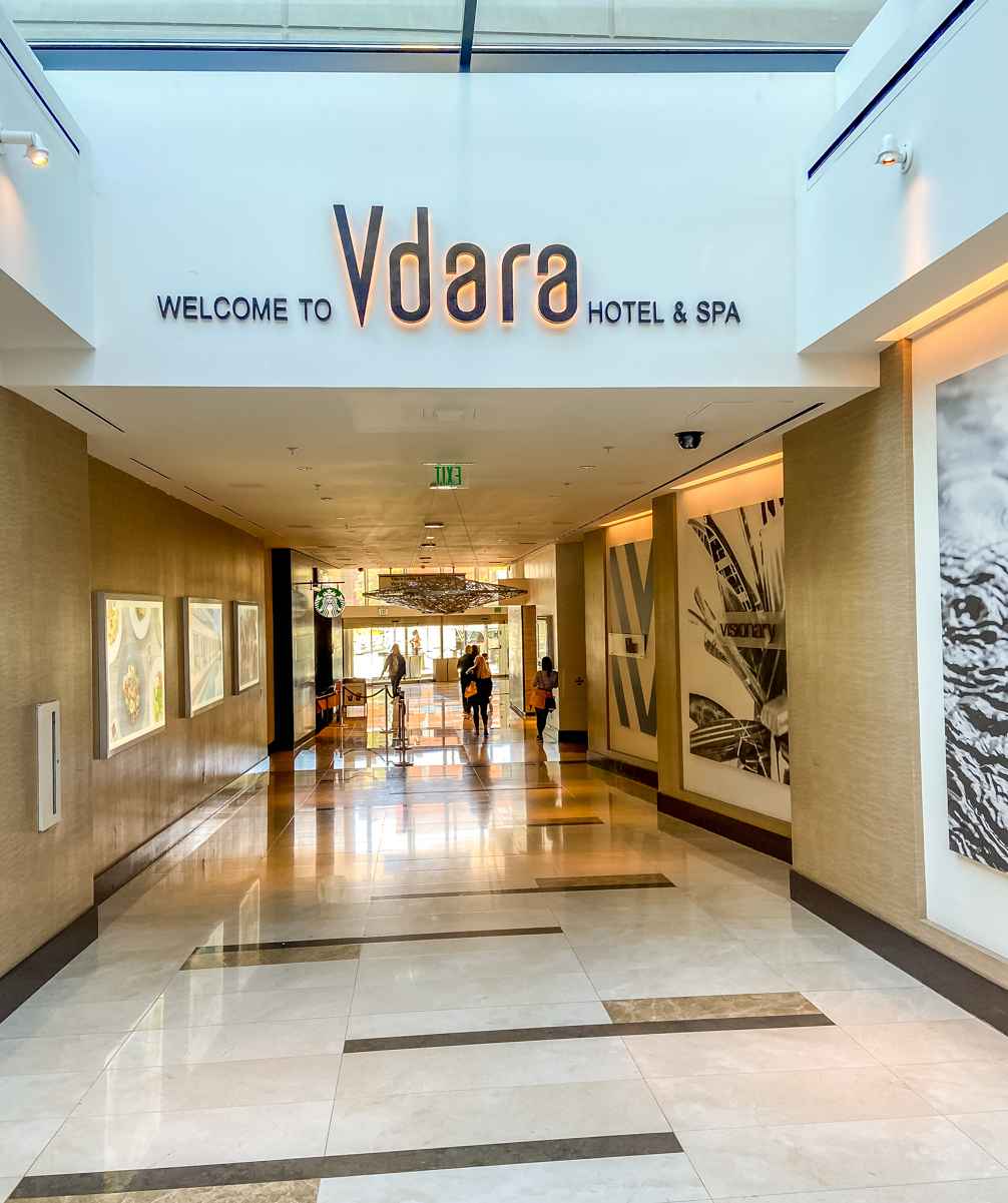 entering vdara hotel and spa in las vegas