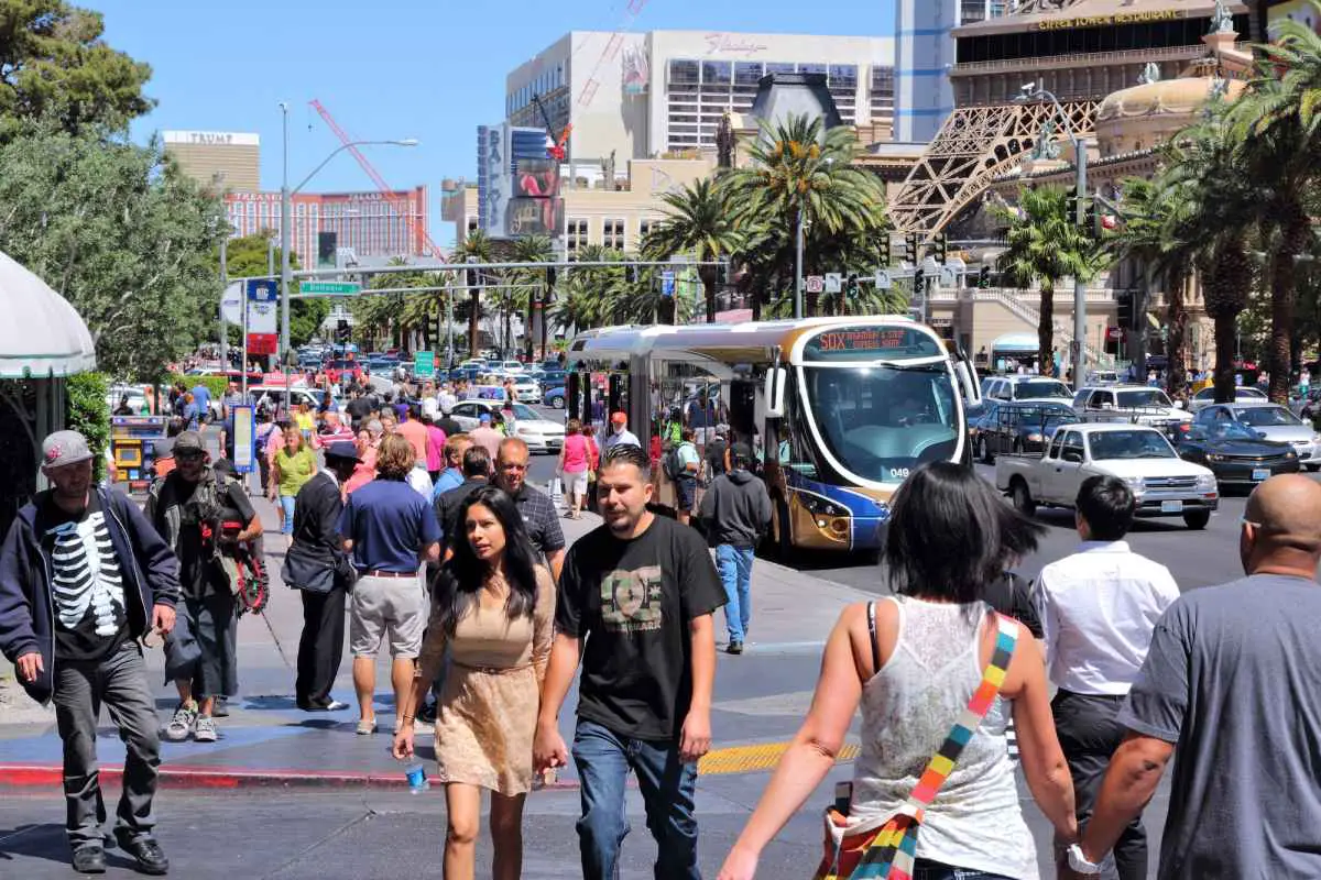 The Length of the Las Vegas Strip and Its Walkability