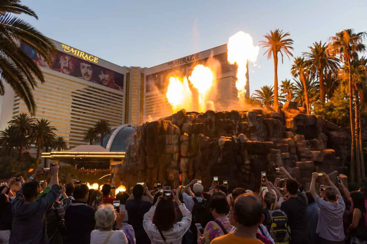 Hard Rock Takes Over Vegas Icon: The Mirage in Las Vegas 2 Mirage Volcano Eruption
