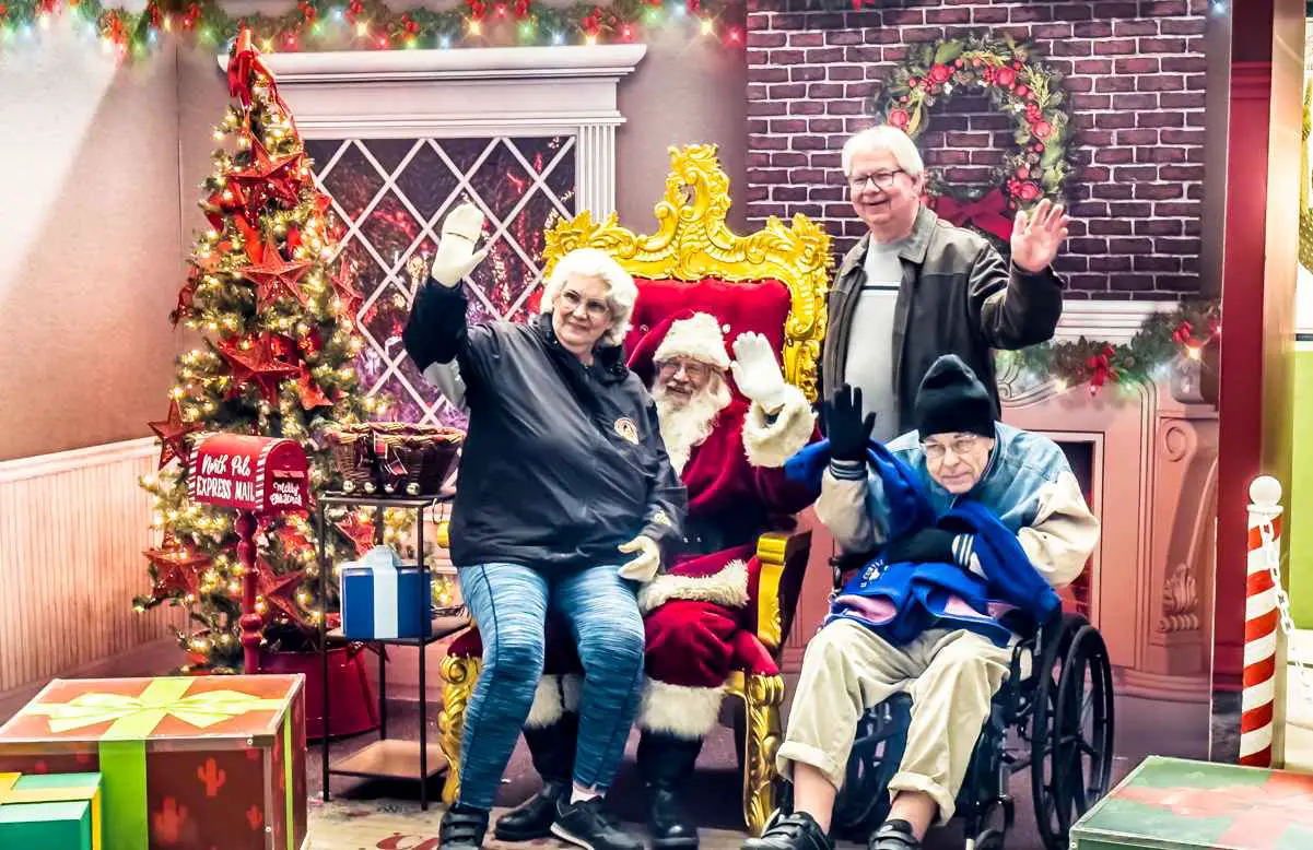 See Santa and get your picture taken at the Ethel M Holiday cactus garden