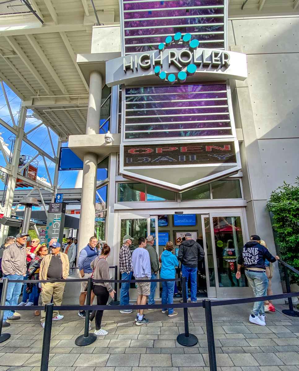 People waiting in line outside the High Roller in Las Vegas