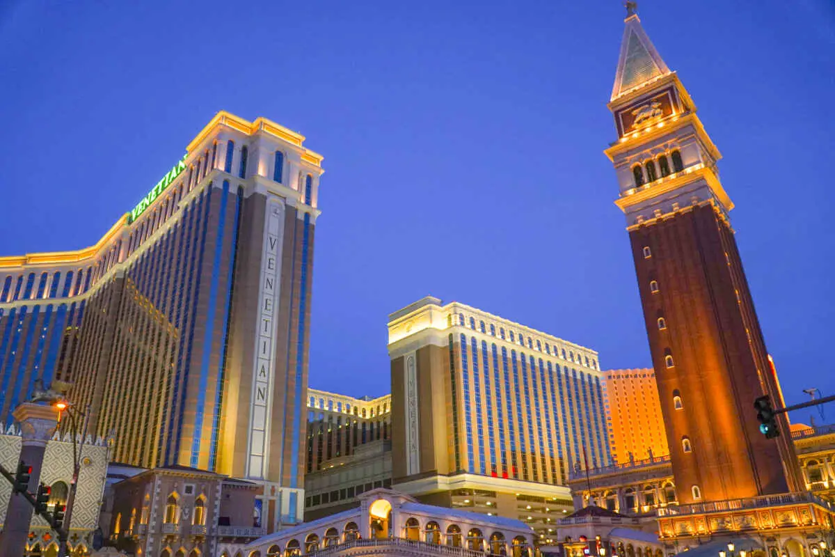 Venetian tower and Venezia tower at The Venetian Resort in Las Vegas