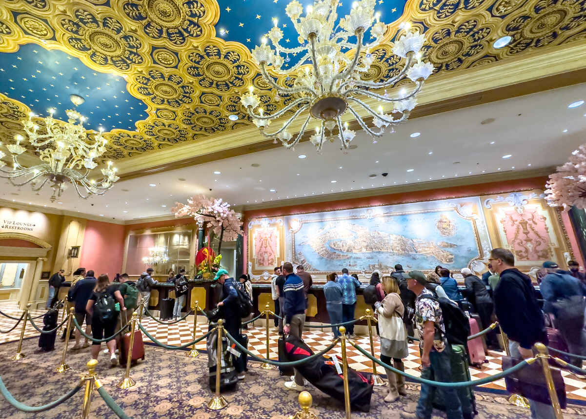 Check-In at The Venetian Later in the Day for a better chance of a room upgrade