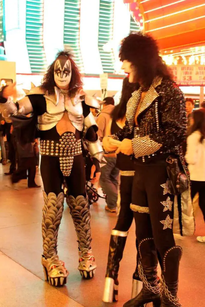 KISS characters on Fremont Street. Do You Have to Tip Street Performers in Las Vegas?