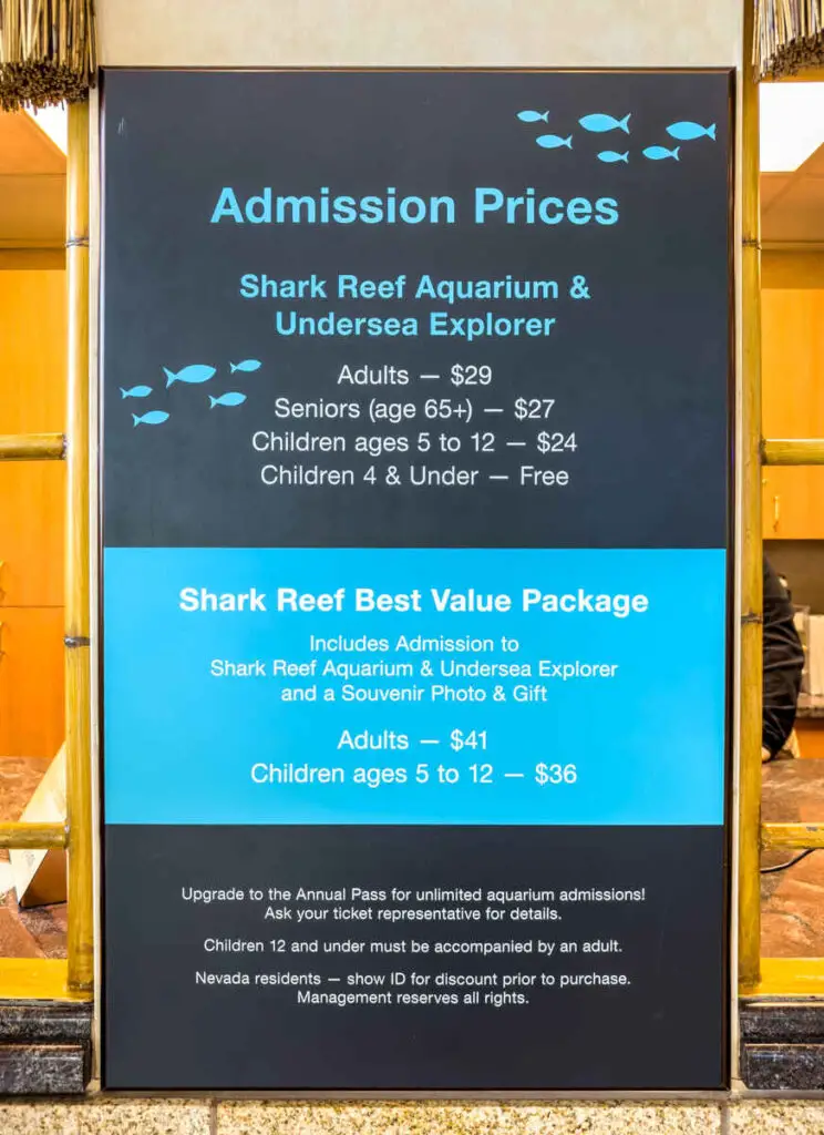 Mandalay Bay Aquarium Ticket Prices