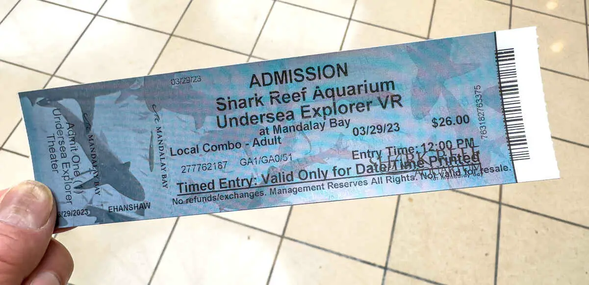 Timed Entrance vs. Anytime Tickets (Shark Reef)