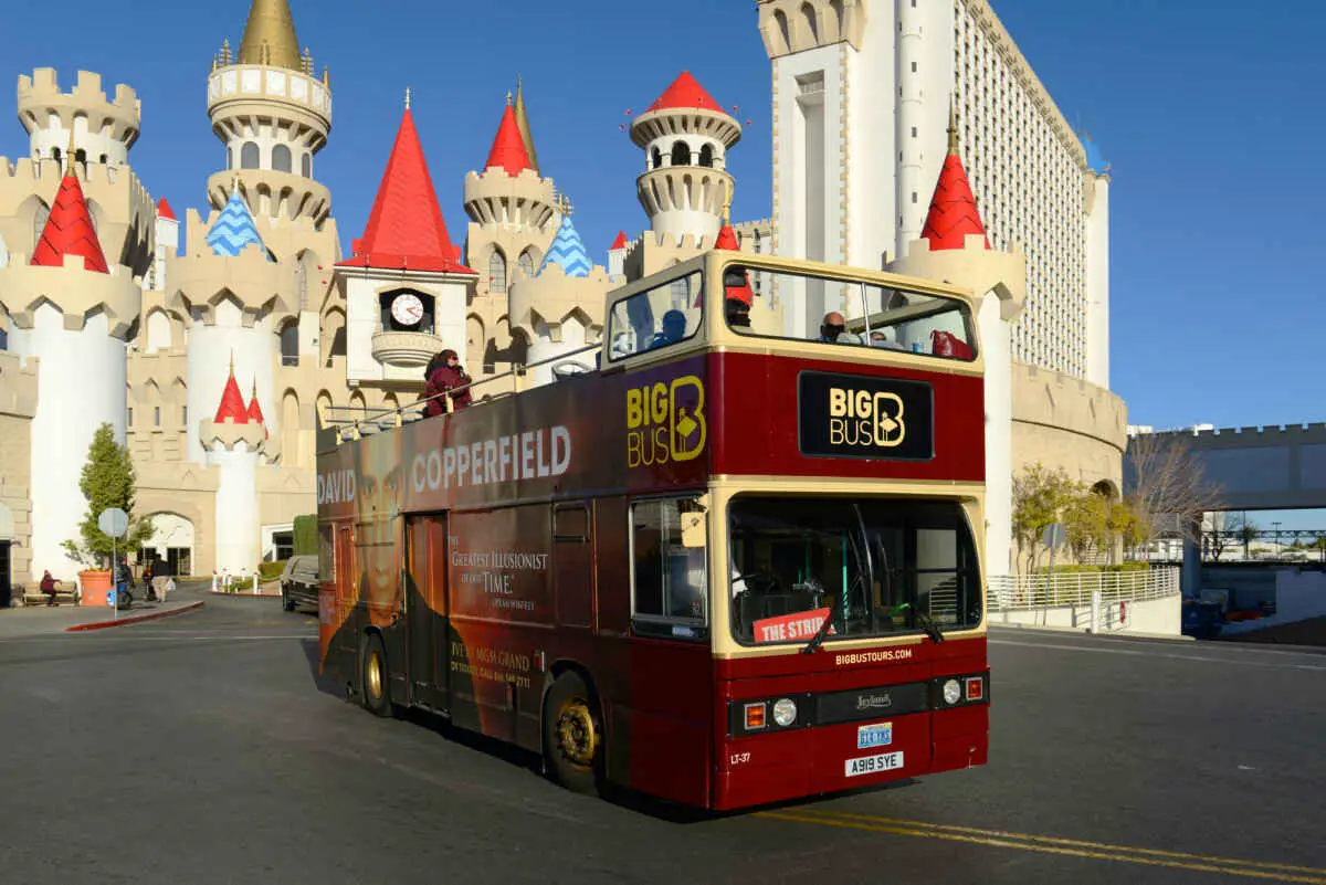 Las Vegas Strip and Sightseeing on a double decker Big Bus tour.