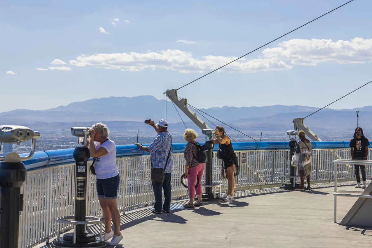 The Strat outside observation deck.