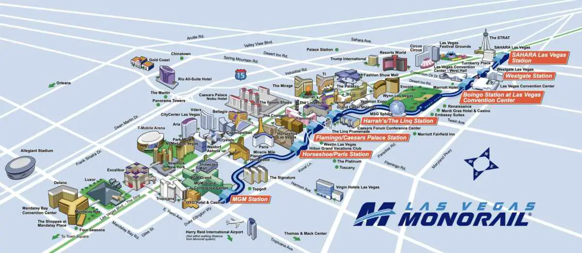 LV Monorail map