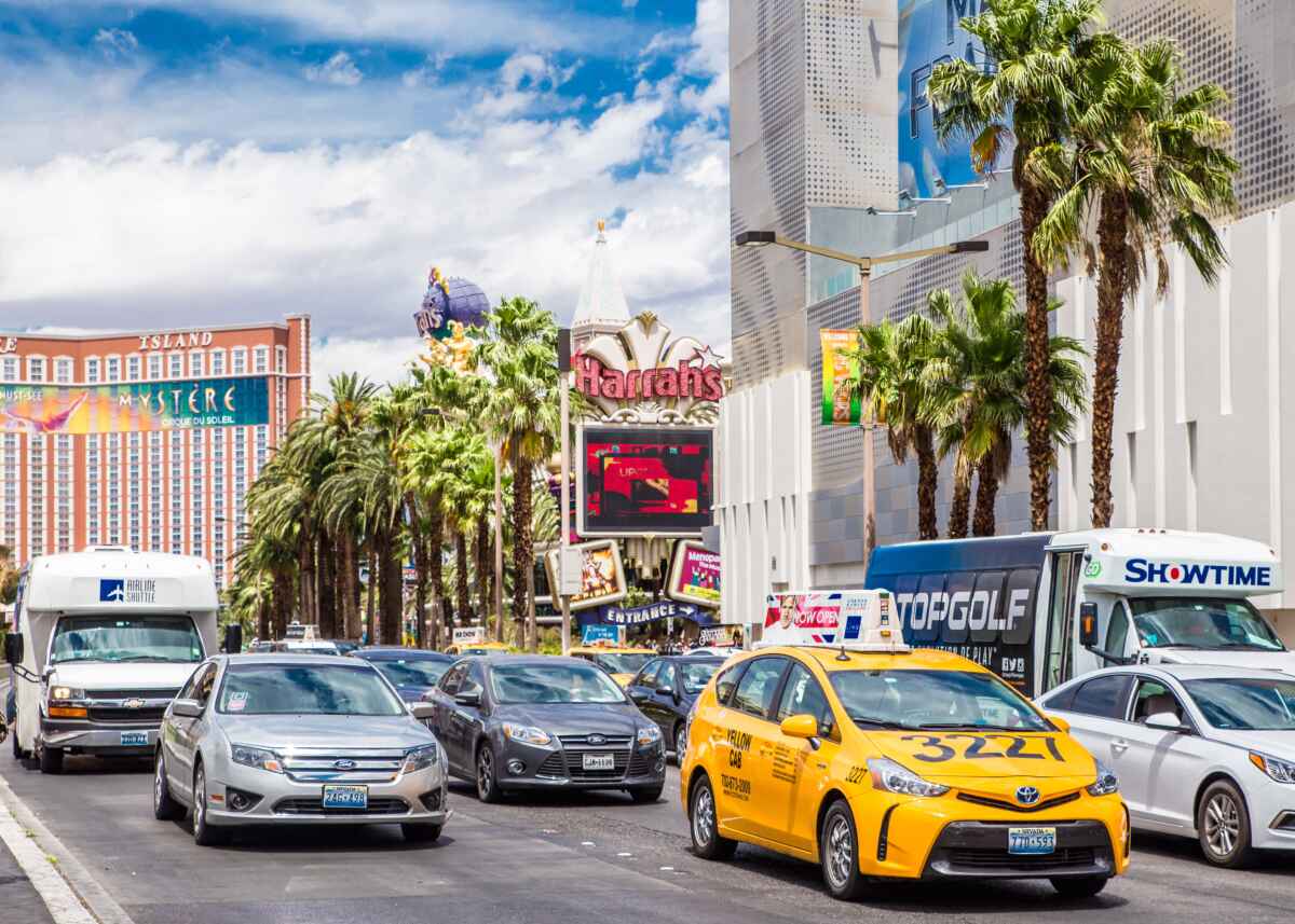 Taxi on the Las Vegas Strip