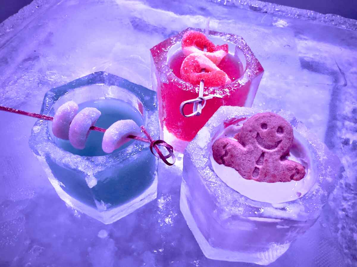 Christmas in July at MINUS5° Icebar at the LINQ Promenade in Las Vegas.