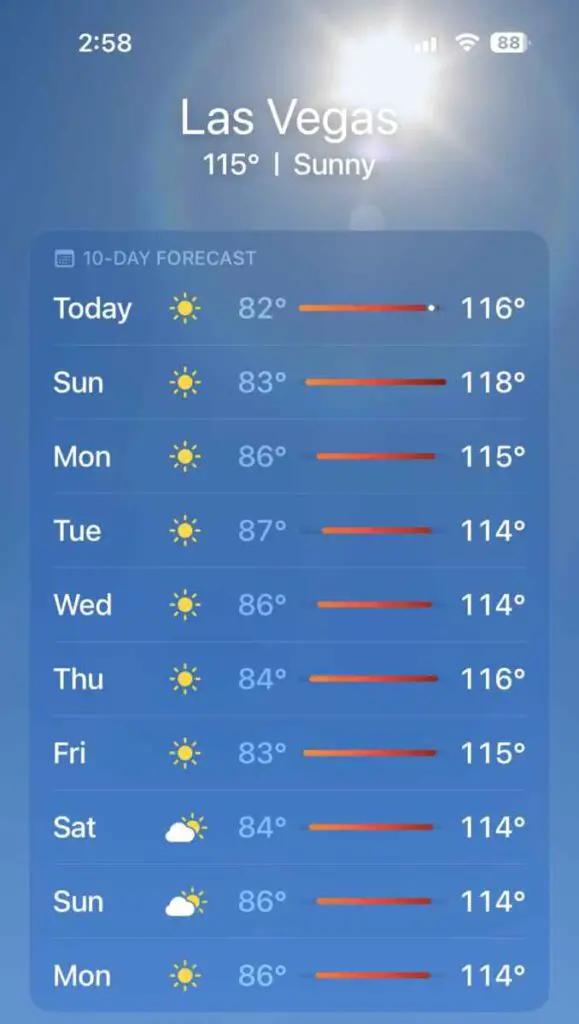 Hotter than the Sun: Las Vegas' 10-Day Forecast 2 Las Vegas heat