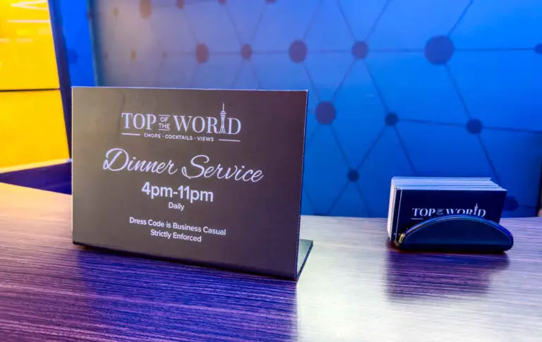 Dress Code for Top of the World Restaurant in Las Vegas (Stratosphere)