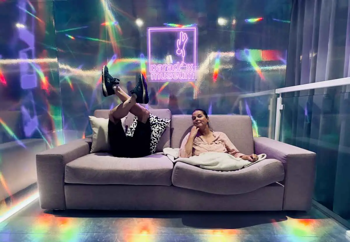 24 Best Museums in Las Vegas (Cool, Fun & Weird!) 6 The Sofa at the Paradox Museum in Las Vegas