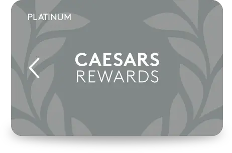 A Caesars Rewards Platinum level card.