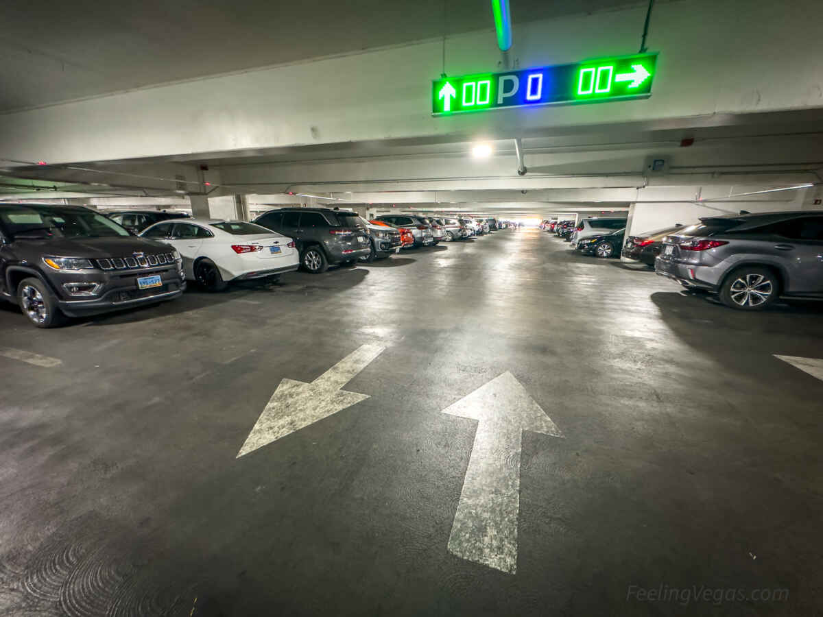 Inside the self-parking garage at the Venetian Las Vegas