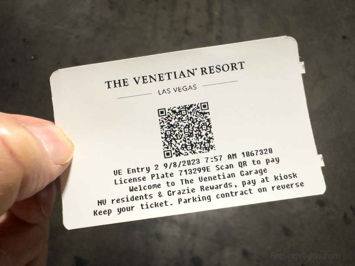 Venetian Las Vegas Parking Fees in 2023: Essential Guide 9 The Venetian resort parking ticket
