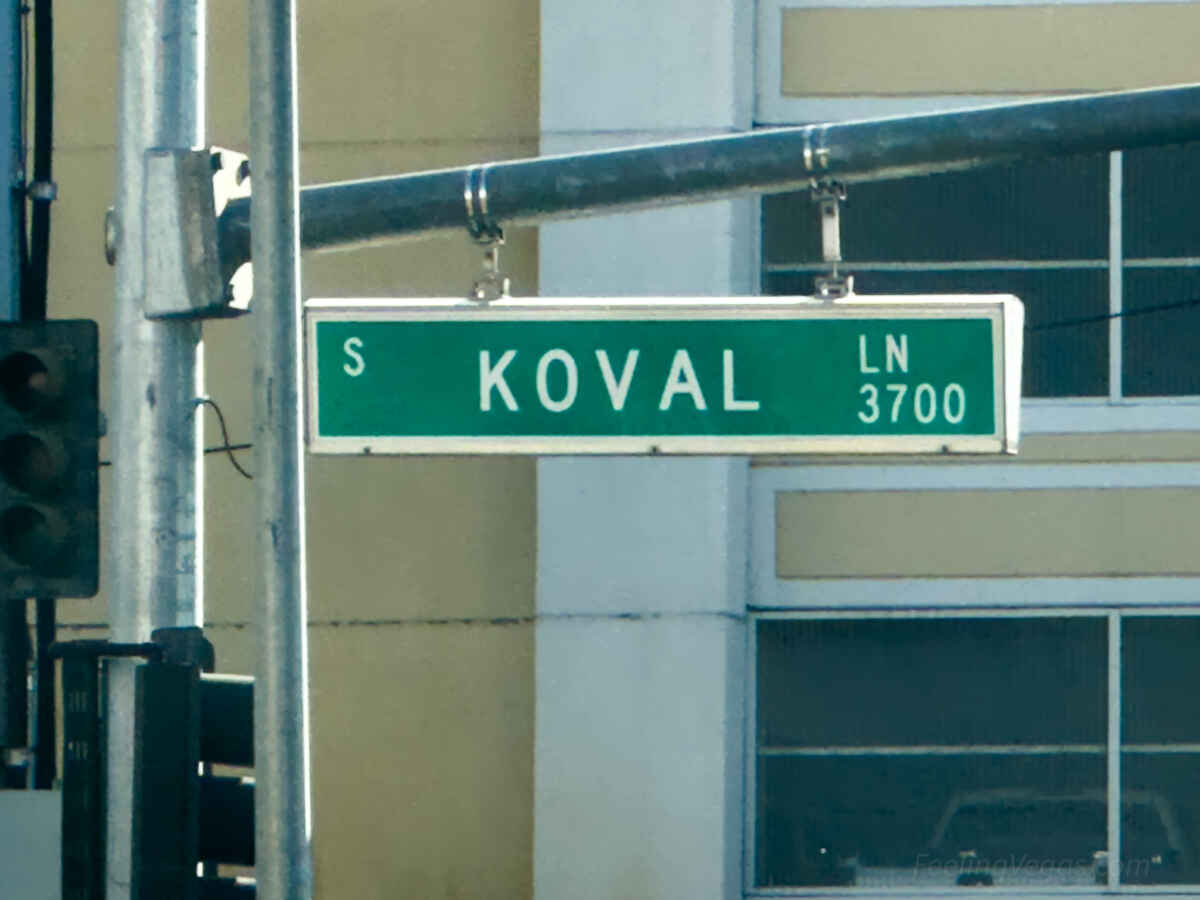 Koval Lane in Las Vegas leads to the parking garage at the Venetian