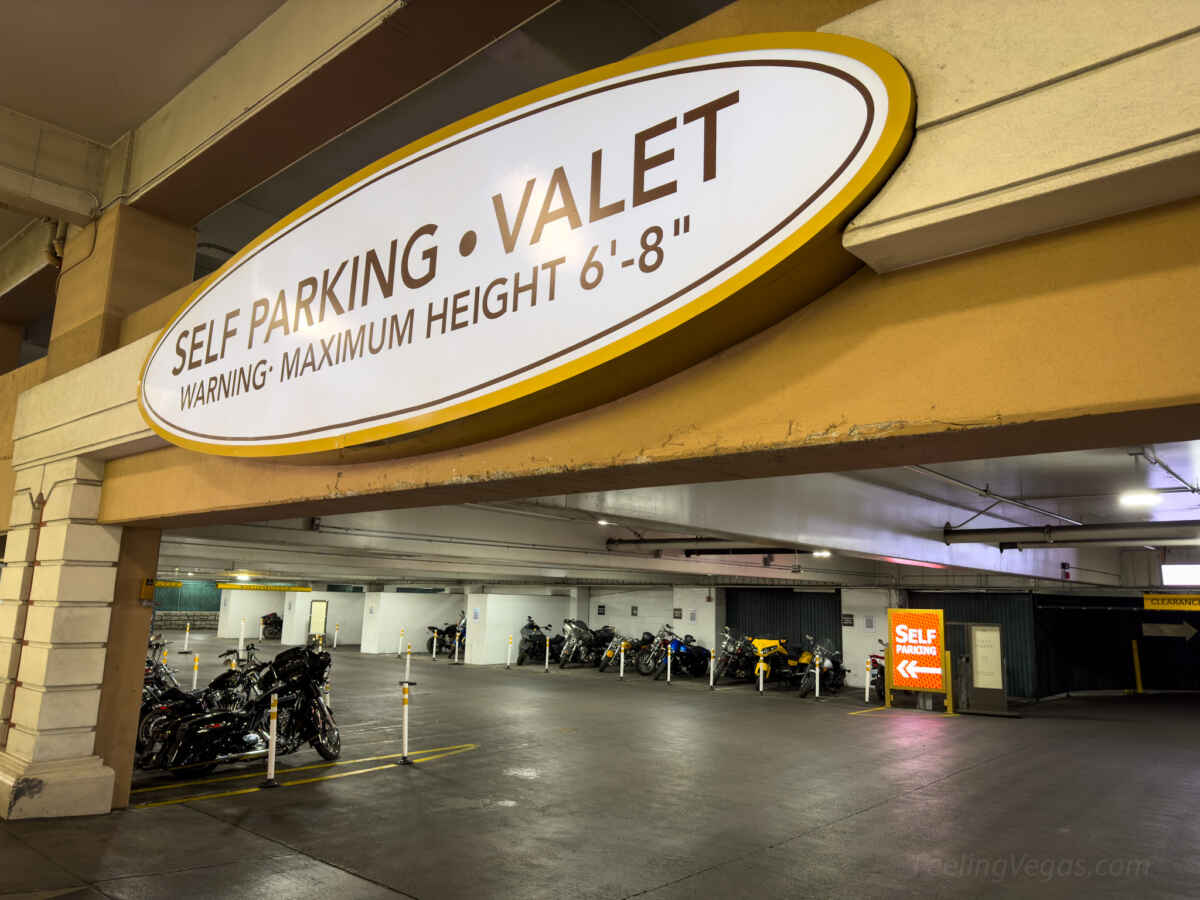 entrance to the self parking garage at the Venetian hotel and casino