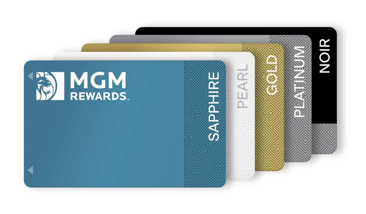 An mgm rewards membership will allow you to get comps without even gambling. Cards showing each tier level