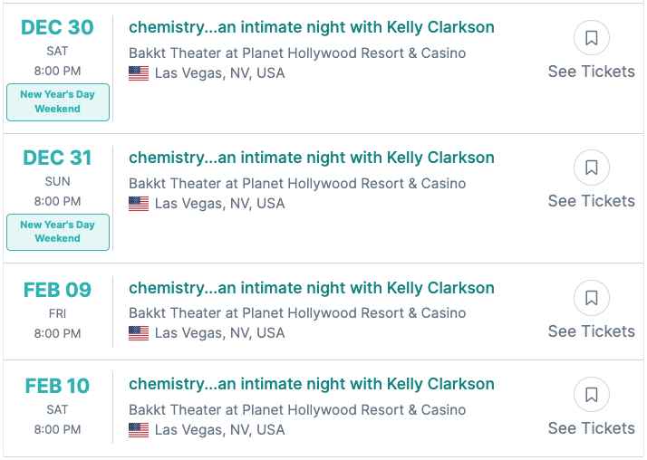 Kelly Clarkson Las Vegas residency