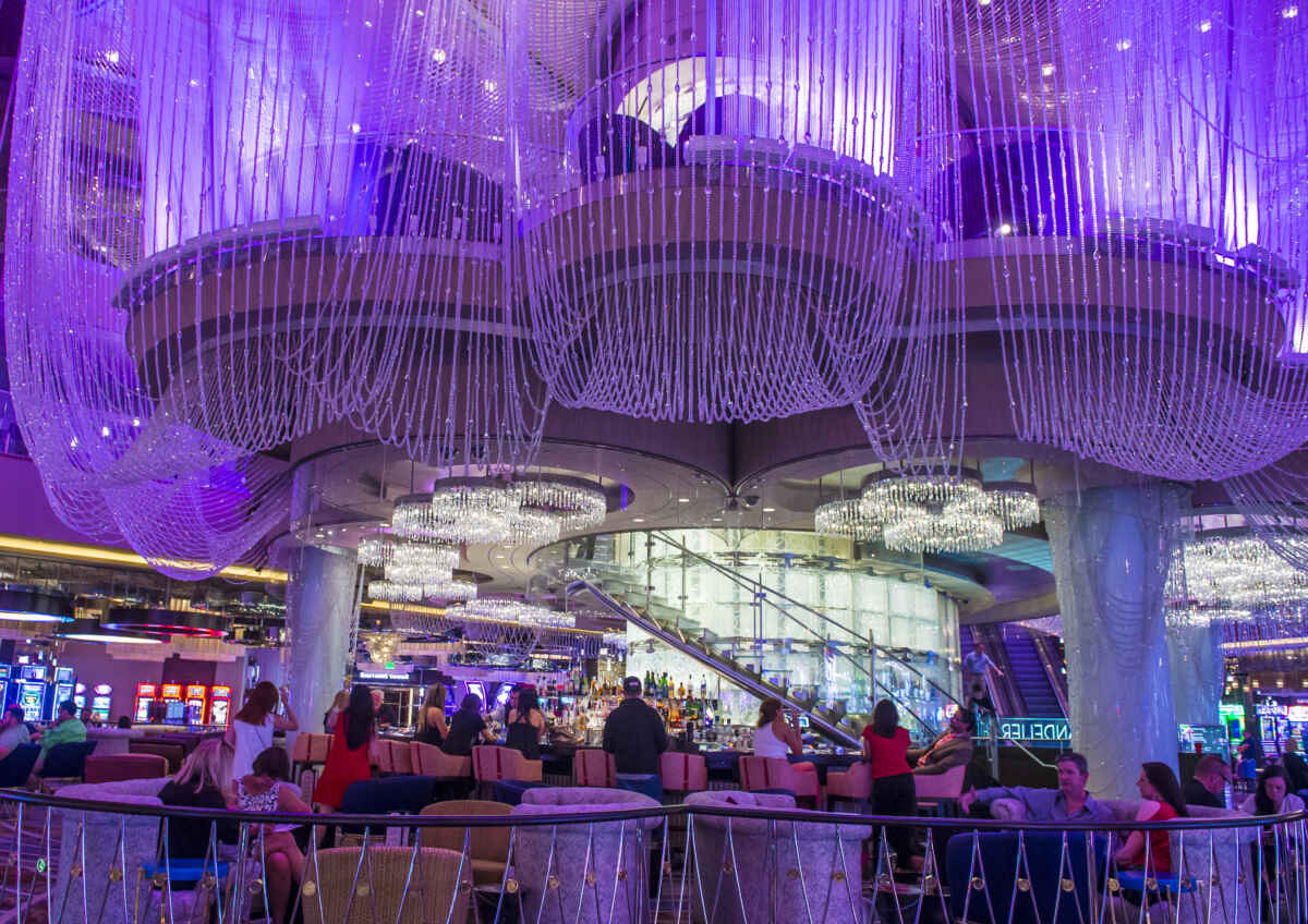 Reserving a table at The Chandelier Bar at The Cosmopolitan.